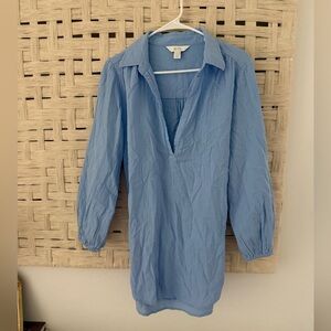 Lily Pulitzer Light  Blue V-Neck Tunic Blouse